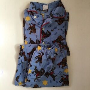 Lands' End Pajama Set Rodeo Cowboy